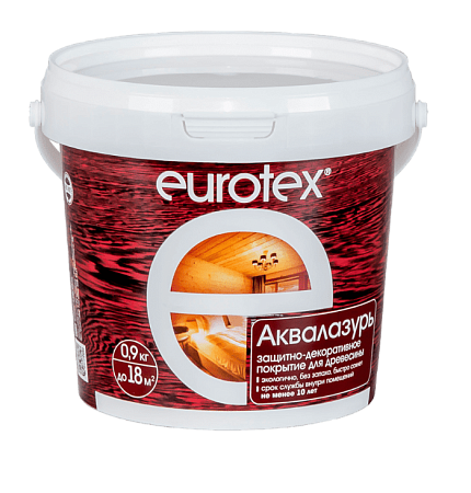 Аквалазурь EUROTEX канадский орех 0,9кг