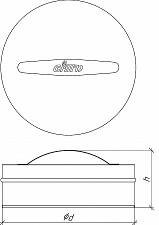 Grill'D Заглушка с ручкой, ОС 0,5мм (Ø250)