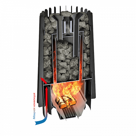 Дровяная печь Grilld Cometa 350 Vega Window Max Pro