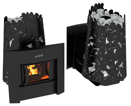 Дровяная печь Grilld Dubravo 180 Window