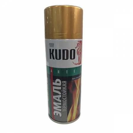 Эмаль термостойкая KUDO золотая