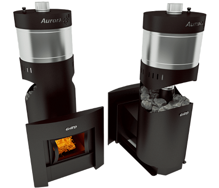 Дровяная печь Grilld Aurora 160A TRIO Window