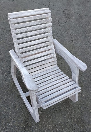 Кресло качалка сосна брашированная 