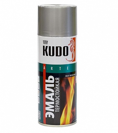 Эмаль термостойкая KUDO серебристая